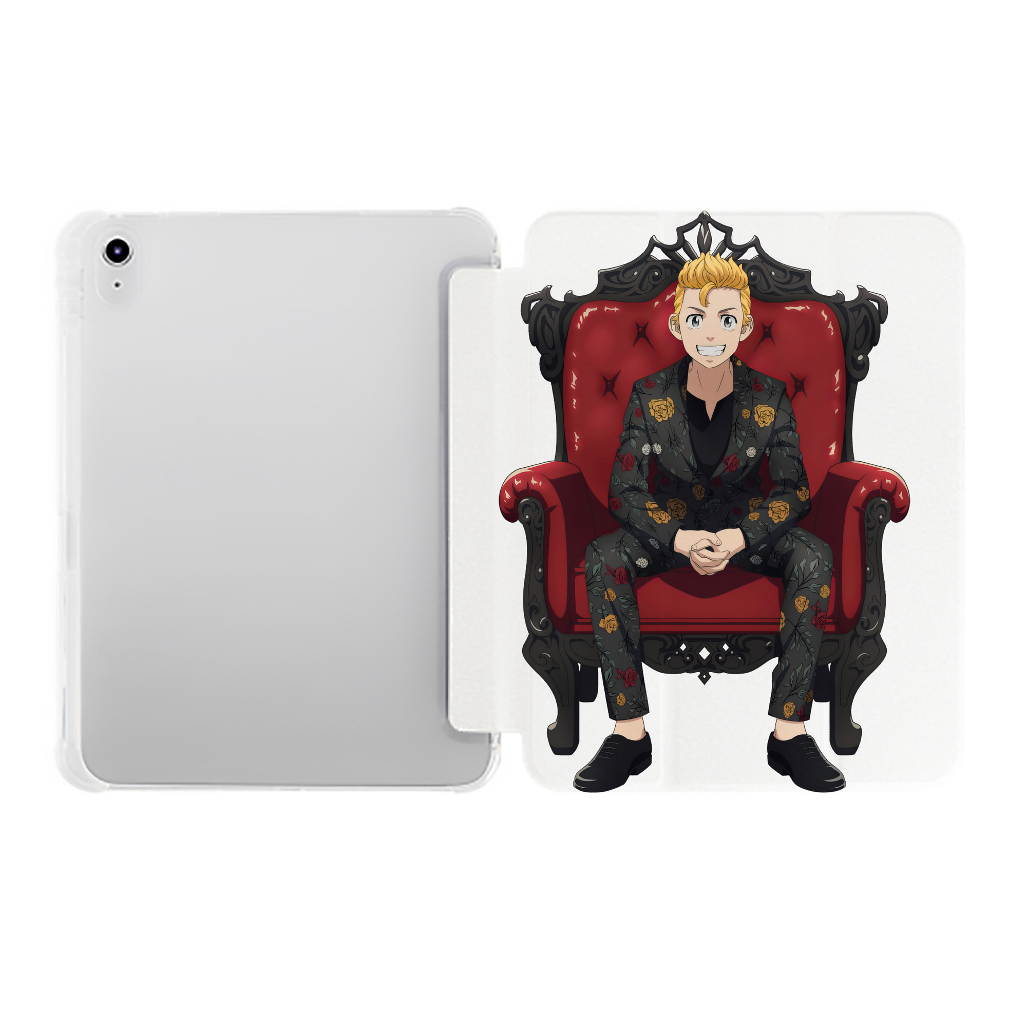 （画像用） 東京リベンジャーズ Tokyo Revengers IPad ケース ペン収納付き 三つ折りスタンド PUレザー×シリコン 対応機種9.5/10.5/10.9インチ